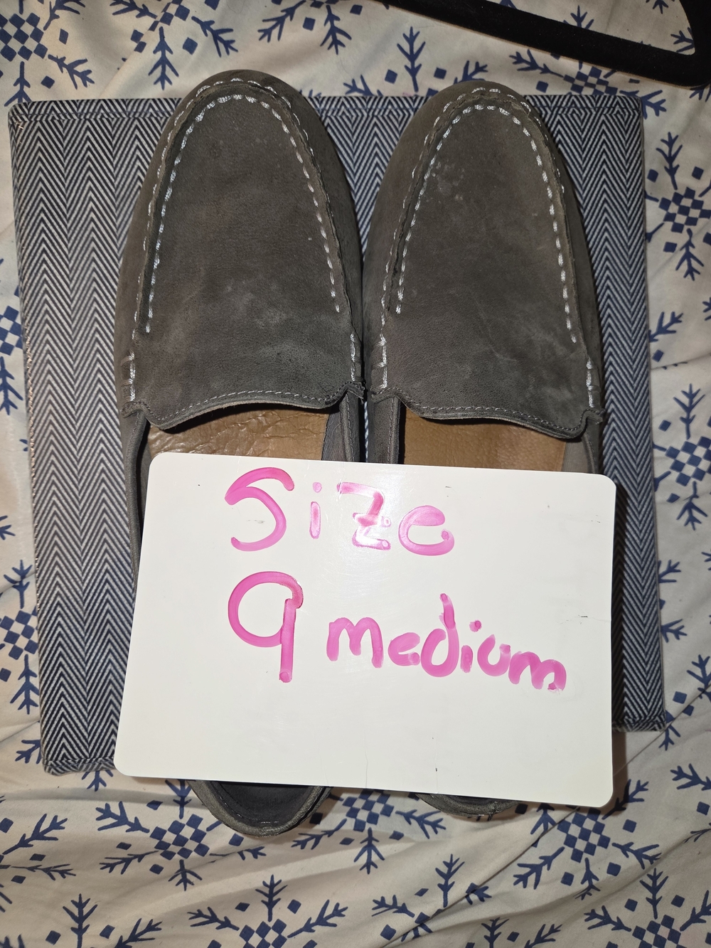 Sperry Gray Suede Leather Driving Loafers Flats Womens Size 9 M